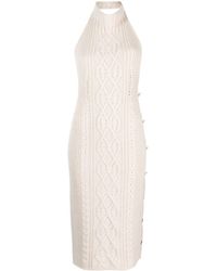 Palm Angels - Open-back Knitted Midi Dress - Lyst