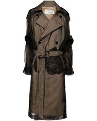 Feng Chen Wang - Layered Double-breasted Trench Coat - Lyst