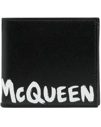 Alexander McQueen - And White Mcqueen Graffiti Wallet - Lyst