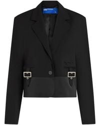 KARL LAGERFELD - Blazer Corto Con Detalle De Lazo - Lyst
