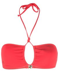 Moschino - Top bikini con scollo all'americana - Lyst