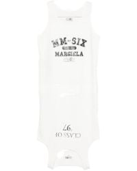 MM6 by Maison Margiela - Printed Mini Dress - Lyst