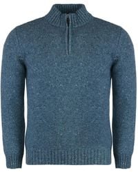 Moorer - Fedro Pullover mit kurzem Reißverschluss - Lyst