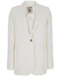 Semicouture - Ebony Single-Breasted Blazer - Lyst