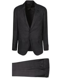 Lardini - Check-Pattern Single-Breasted Suit - Lyst