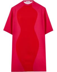 Ferragamo - Hourglass Panelled T-shirt Dress - Lyst