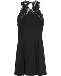 Versace - Vestido corto con ribete de encaje Barocco - Lyst