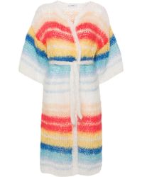 Maiami - Belted Striped Cardigan - Lyst