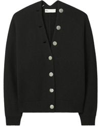 Tory Burch - Button Merino-Wool Cardigan - Lyst