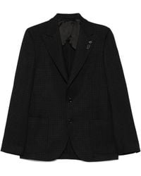 Lardini - Houndstooth-pattern Two-button Blazer - Lyst