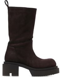 Rick Owens - 60Mm Bogun Platform Combat Boots - Lyst