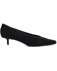 Loulou de Saison - Velvet Kitten-Heel Pumps - Lyst