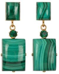 Jennifer Behr - Joliel Ohrringe mit eckigem Stein - Lyst