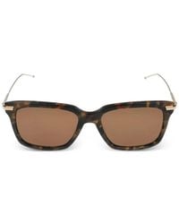 Thom Browne - Lunettes De Soleil Rectangulaires À Effet Écailles De Tortue - Lyst