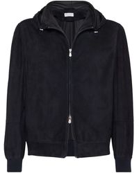 Brunello Cucinelli - Zip-Up Hooded Sweatshirt - Lyst