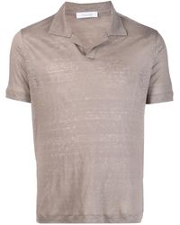 Cruciani - Polo En Lin À Manches Courtes - Lyst