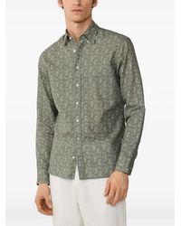 Hackett - Tiger-Print Kent-Collar Shirt - Lyst