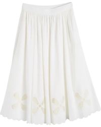 Chinti & Parker - Broderie Midi Skirt - Lyst