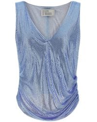 GIUSEPPE DI MORABITO - Feather-Trim Rhinestone-Embellished Top - Lyst
