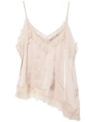 Luisa Cerano - Lace-Trim Asymmetric Blouse - Lyst
