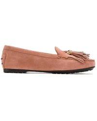 Tod's - Tassel-Detail Suede Loafers - Lyst