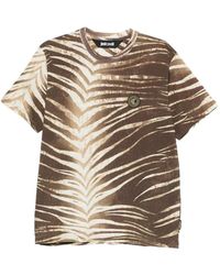 Just Cavalli - Animal-Print Logo-Patch T-Shirt - Lyst