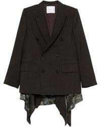 Sacai - Double-Breasted Paisley Blazer - Lyst