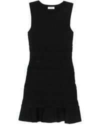 Sandro - Ruffled Knitted Mini Dress - Lyst