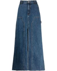 SLVRLAKE Denim - High-waist Denim Long Skirt - Lyst