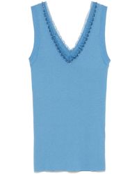 P.A.R.O.S.H. - Ribbed Tank Top - Lyst
