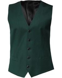 Dolce & Gabbana - Button-Up Pointed-Hem Waistcoat - Lyst