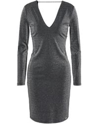 ARMANI EXCHANGE - Metallic Open-Back Dress - Lyst
