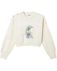 Musium Div. - Graphic-Print Button-Shoulder Sweater - Lyst