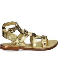 A.s.98 - Grant Studded Buckled Flat Sandals - Lyst