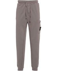 Stone Island - Compass-badge Cotton Track Trousers - Lyst