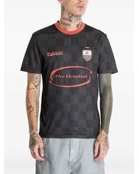 Karlkani - Og Sport Star Check Trikot T-Shirt - Lyst