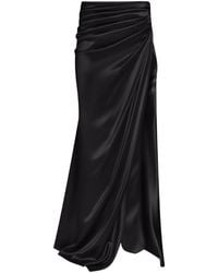ALEXIA & ANTONIA - Draped Side-Slit Maxi Skirt - Lyst
