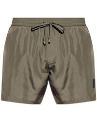 Balmain - Short De Bain À Patch Logo - Lyst