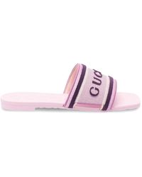 Gucci - Logo Strap Slippers - Lyst