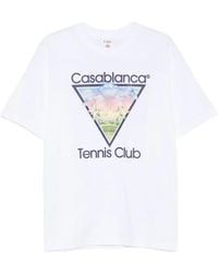 CASABLANCA - Tennis Club Icon T-Shirt - Lyst