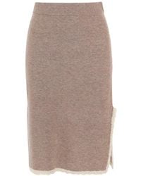THE GARMENT - Como Crochet-Trim Knitted Midi Skirt - Lyst