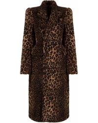 Balenciaga - Mantel mit Leoparden-Print - Lyst