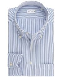 Xacus - Striped Button-Down Shirt - Lyst