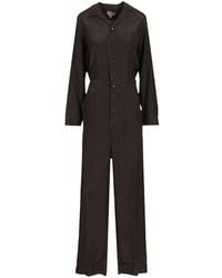 Barena - Button Pure Silk Jumpsuit - Lyst
