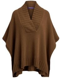 Ralph Lauren - V-Neck Cape Top - Lyst