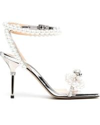 Mach & Mach - 100mm Pearl-embellished Leather Sandals - Lyst