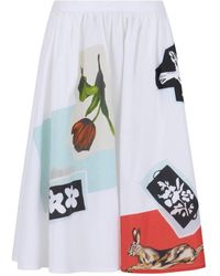 Marni - Patchwork-Design Midi Skirt - Lyst