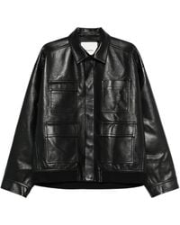 Nanushka - Flap-Pocket Leather Jacket - Lyst
