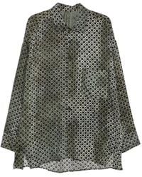 Ziggy Chen - Geometric-Print Long-Sleeve Shirt - Lyst
