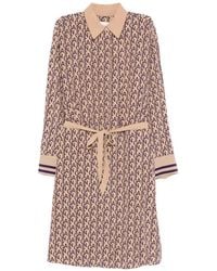 GANT - Monogram Belted Midi Dress - Lyst